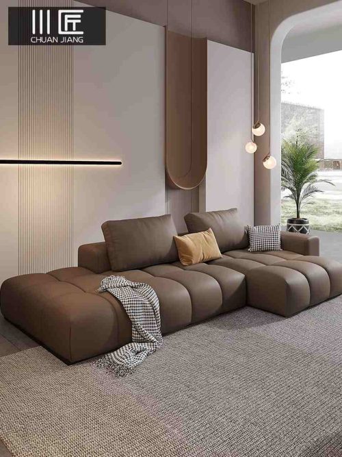 Sofá Moldura de Lariço Design de Couro - Image 3